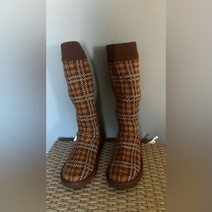 Plaid Knit Ugg Boots